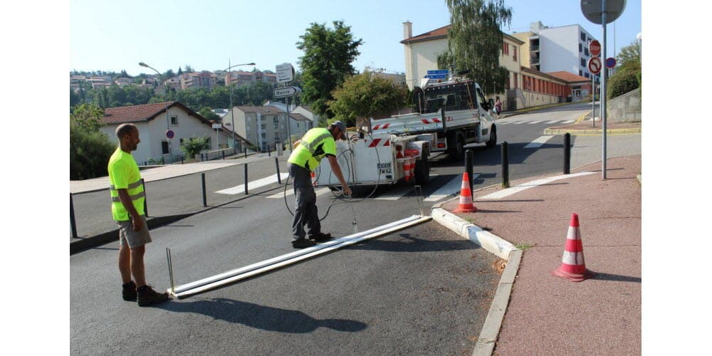 Marquage routier voirie - Intervention SMPL sur route communale